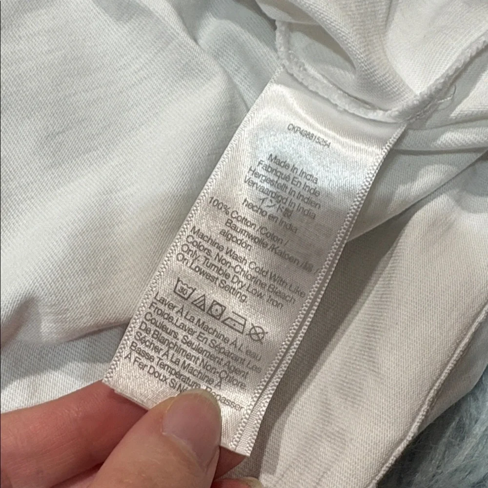 NWT Madewell White Crewneck Puff-Sleeve Tee